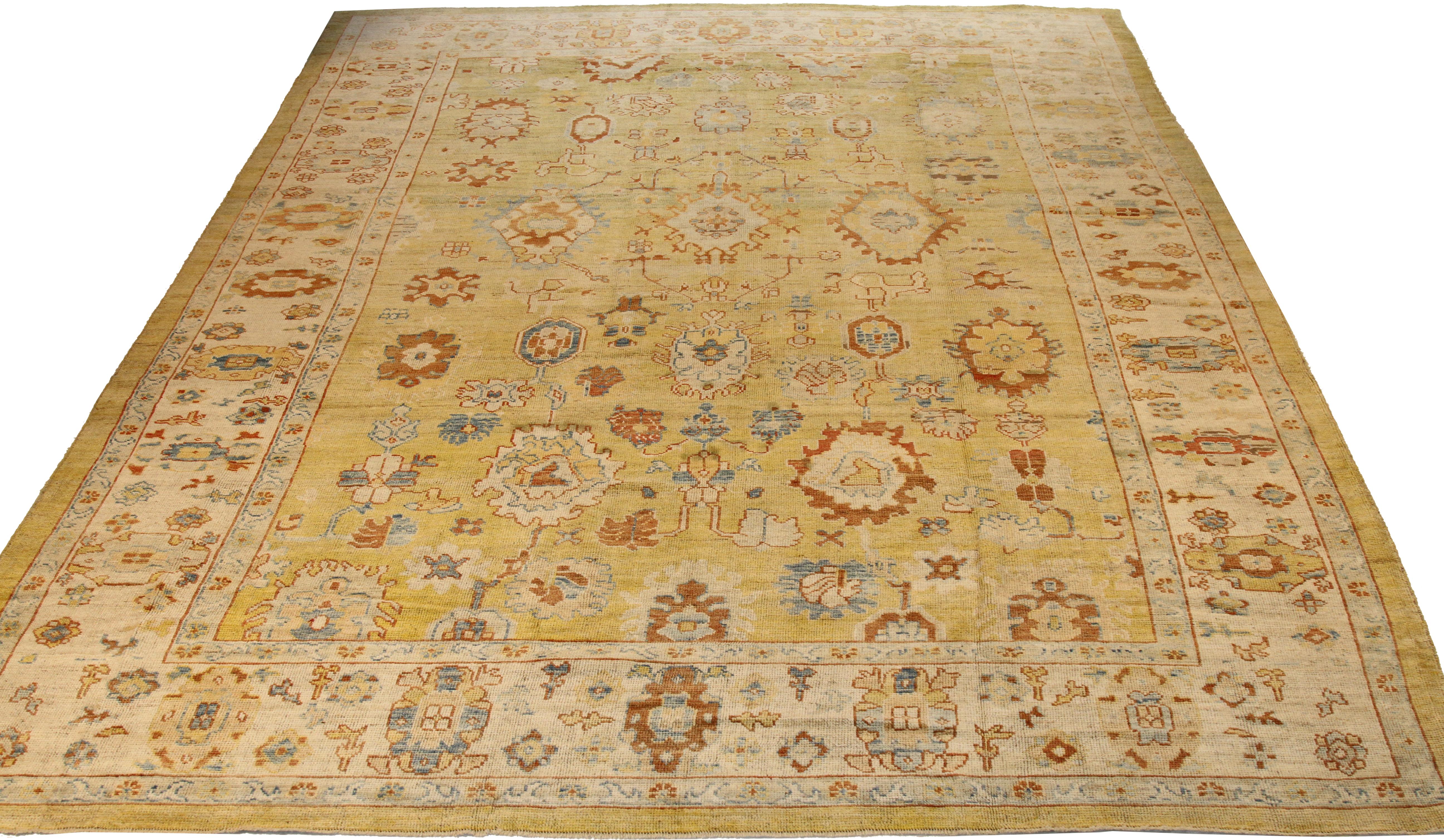 Contemporary New Persian Rose Collection Rug For Sale