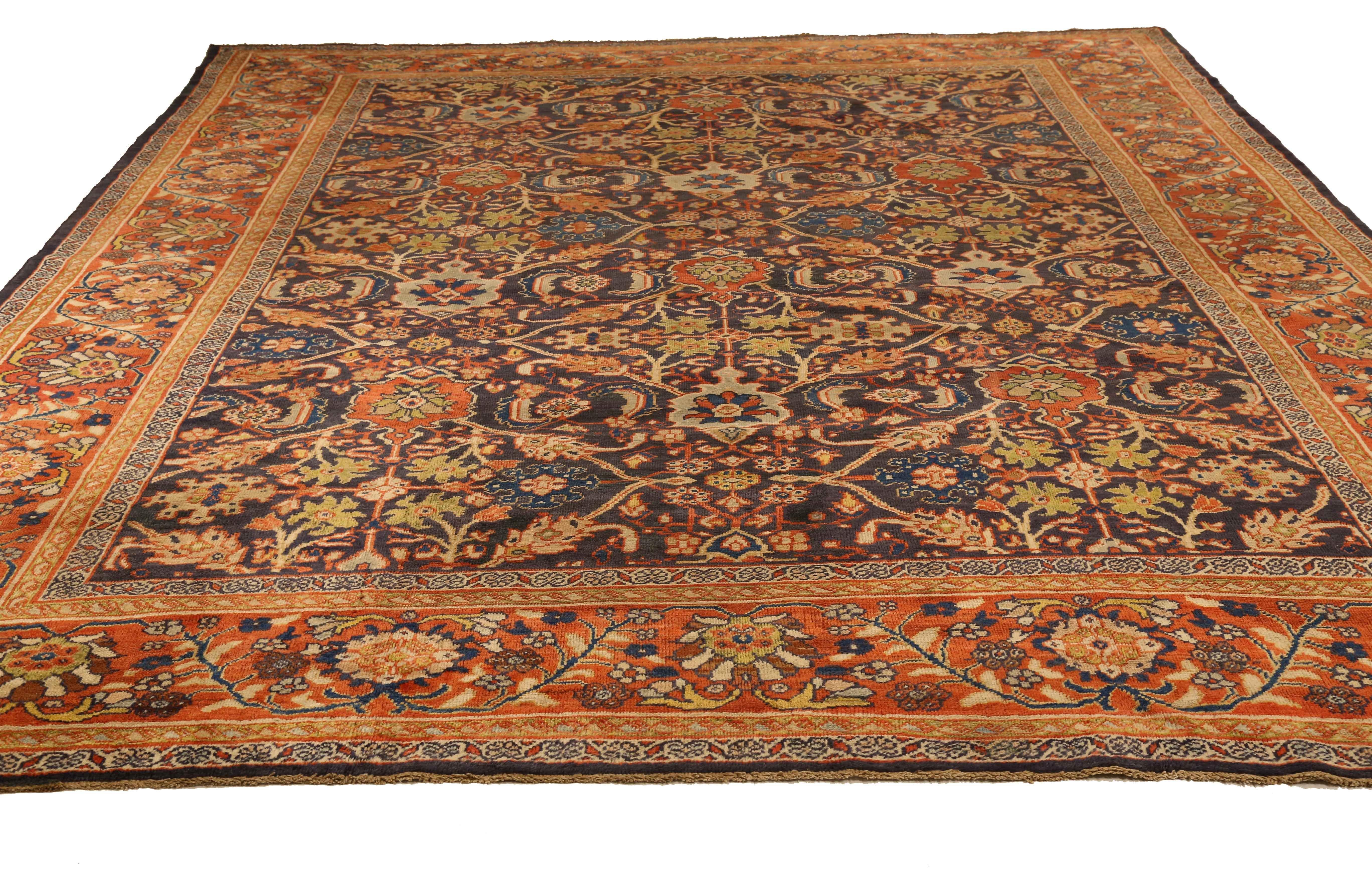 While carpets of this type take their name from the district of Mahallat, they were generally produced in and around the town of Arak, formerly known as Sultanabad. It is very interesting to note how the town of Sultanabad came into existence. It is