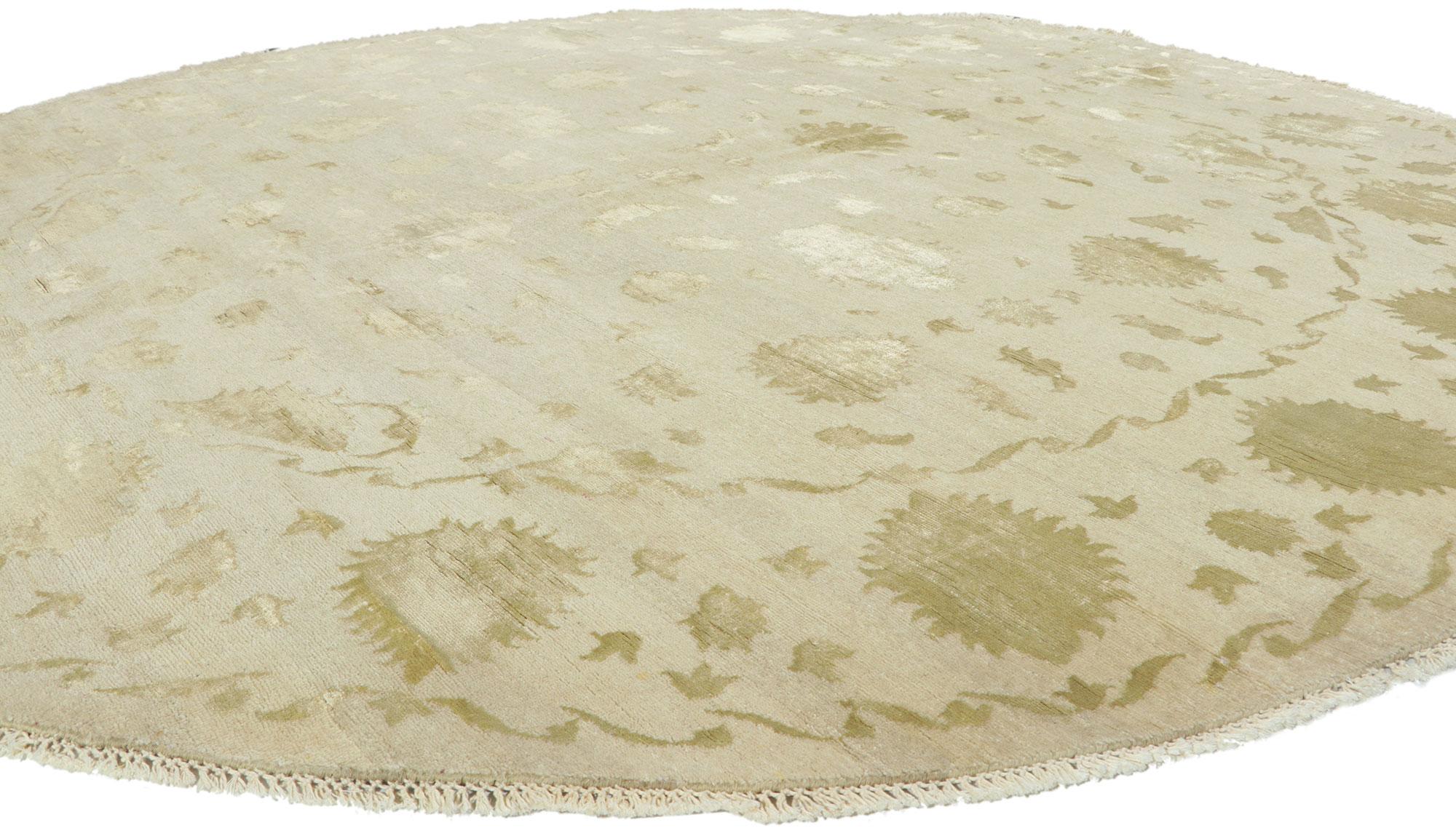 30286 Neutral Round Area Rug, 08'00 X 08'00. 
Quiet sophistication meets stylish versatility in this neutral round area rug. The elaborate botanical design and neutral color palette woven into this piece work together creating an elegant yet