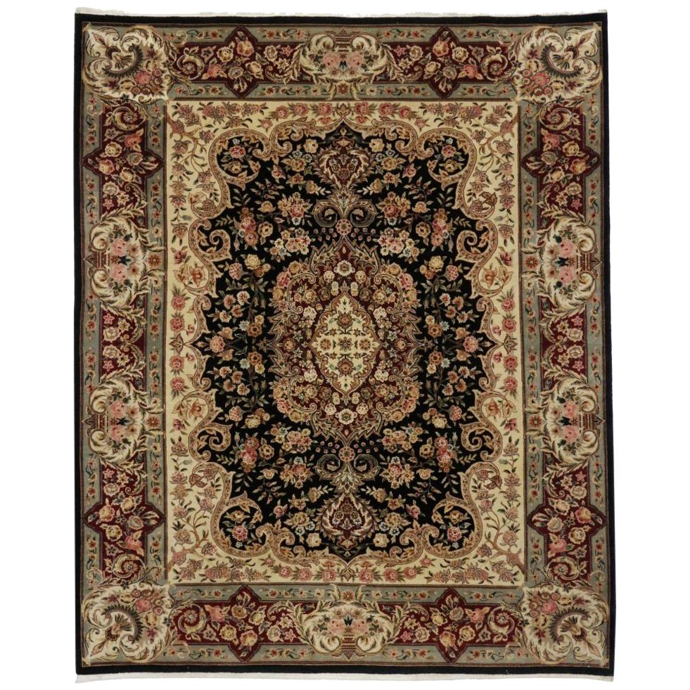 New Persian Style Rug with Traditional Kirman Design