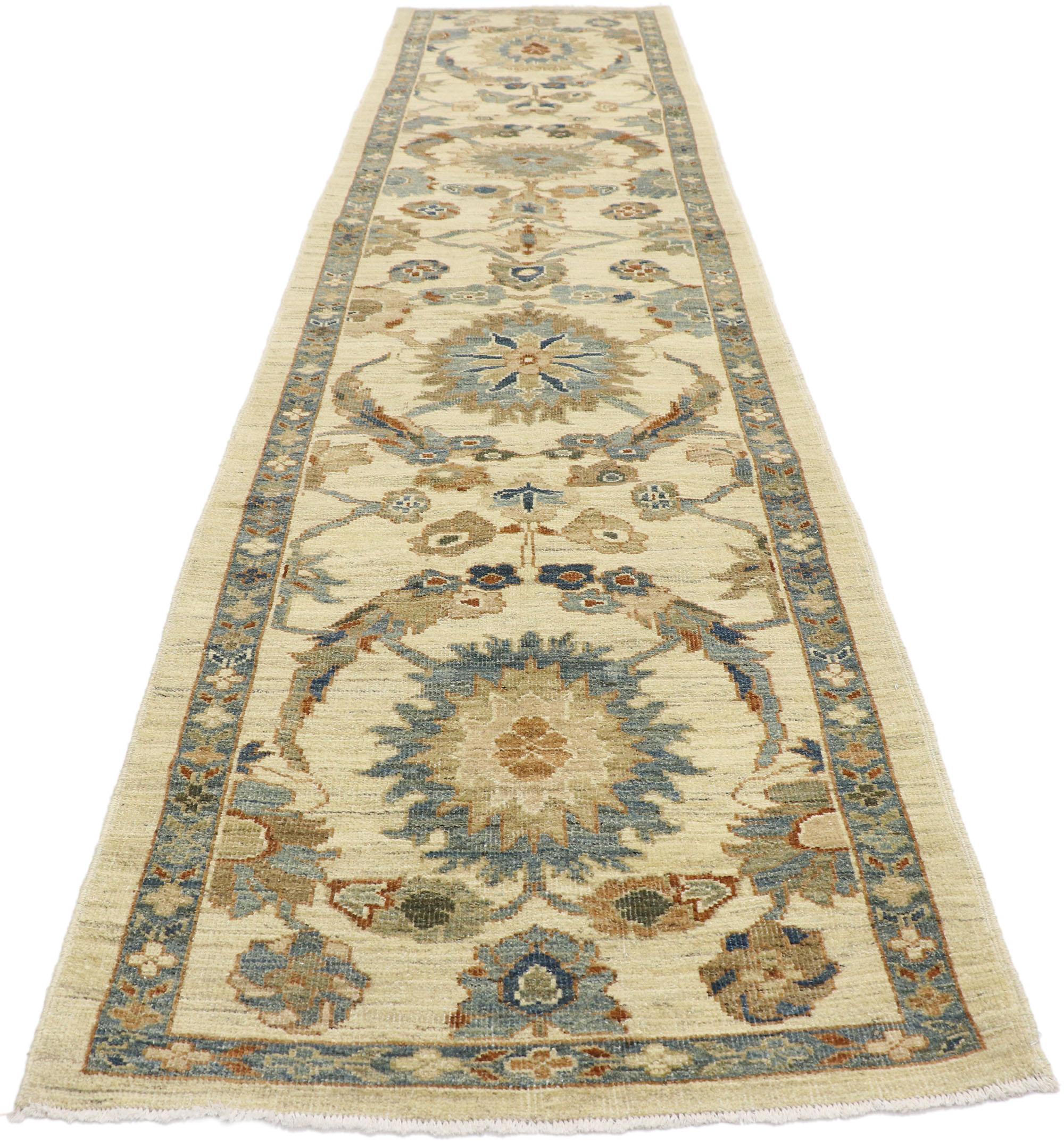 Turkish New Persian Style Sultanabad Hallway Rug For Sale