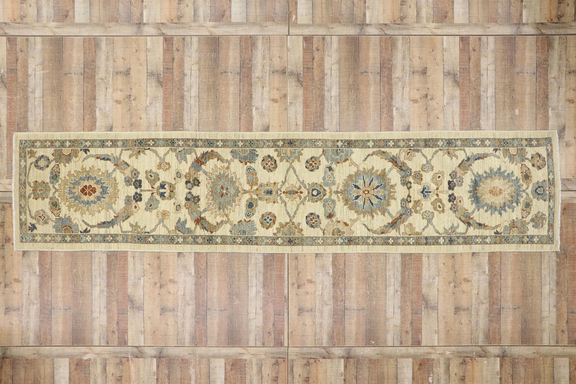 New Persian Style Sultanabad Hallway Rug In New Condition For Sale In Dallas, TX
