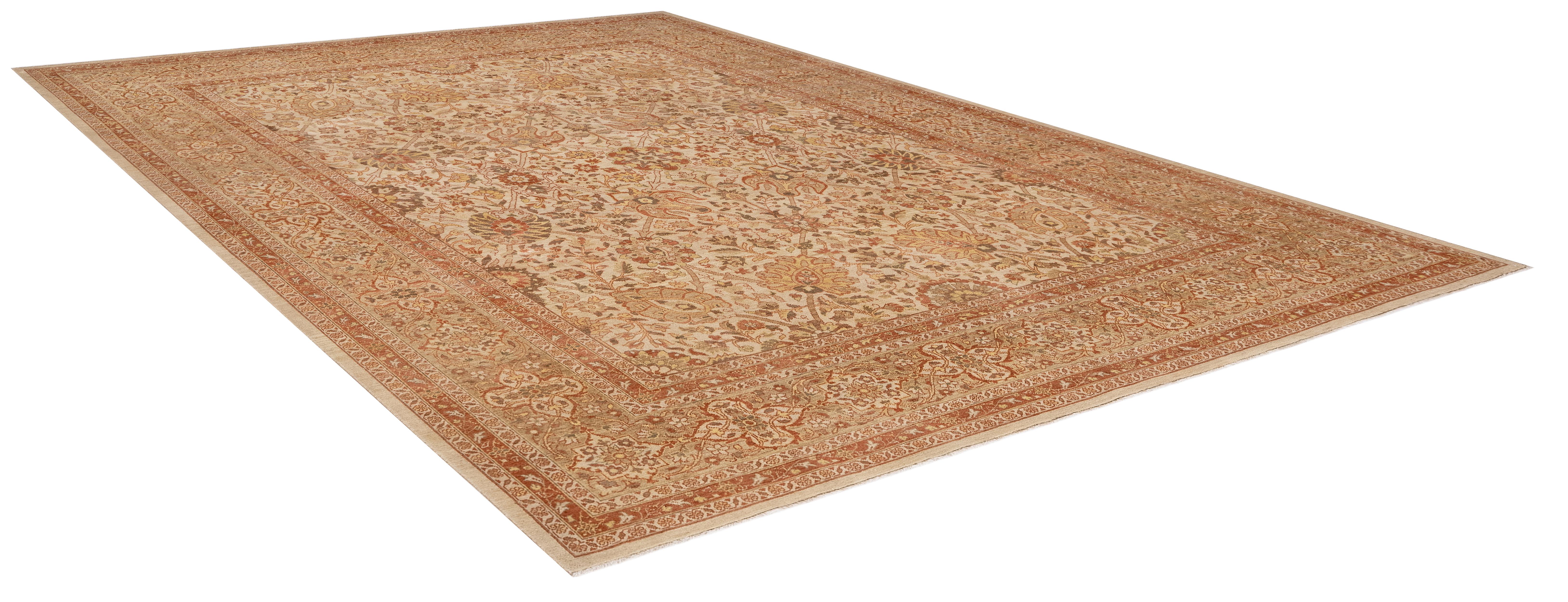 Wool New Persian tabriz hadi jalili Rug For Sale