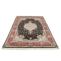 New Persian Tabriz Honarmand Rug in Kork and Silk - Size:10' X 6'9