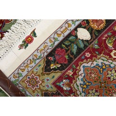 New Persian Tabriz Pournami Rug in Kork and Silk - Size:13'10 X 9'10