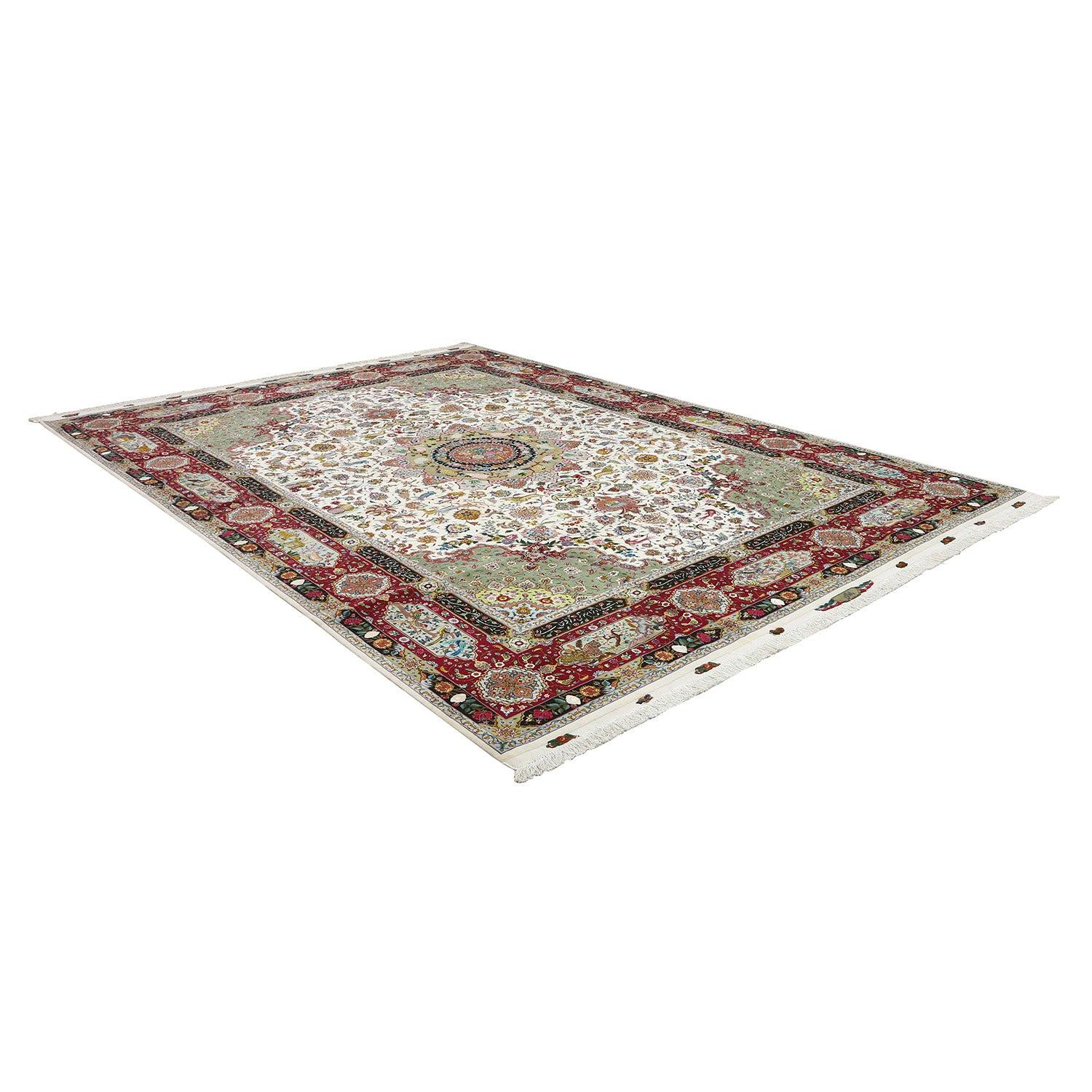 New Persian Tabriz Pournami Rug in Kork and Silk - Size:13'10 X 9'10 In New Condition For Sale In Los Angeles, CA