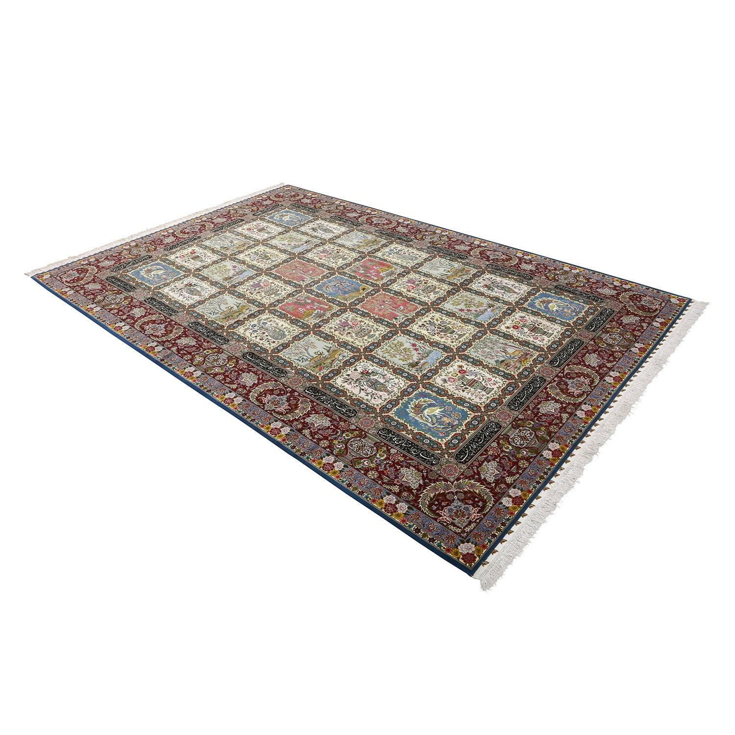 Annodato a mano Tappeto New Persian Tabriz Pournami in lana e seta - Dimensioni: 15'9 X 10'9 in vendita