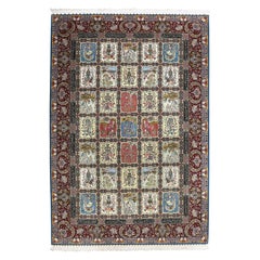 New Persian Tabriz Pournami Rug in Wool and Silk - Size:15'9 X 10'9