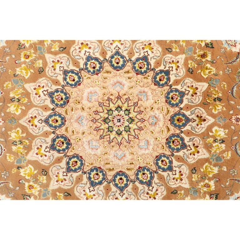 Persiano Tappeto New Persian Tabriz in kork e seta - Dimensioni: 9'11 X 6'7 in vendita