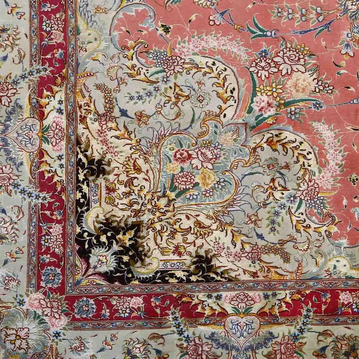 Persiano Tappeto New Persian Tabriz in lana e seta - Dimensioni: 11'7 X 8'2 in vendita