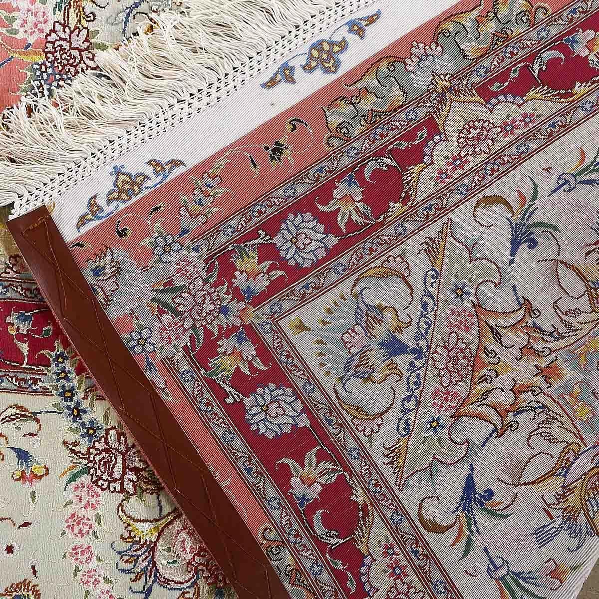 Annodato a mano Tappeto New Persian Tabriz in lana e seta - Dimensioni: 11'7 X 8'2 in vendita