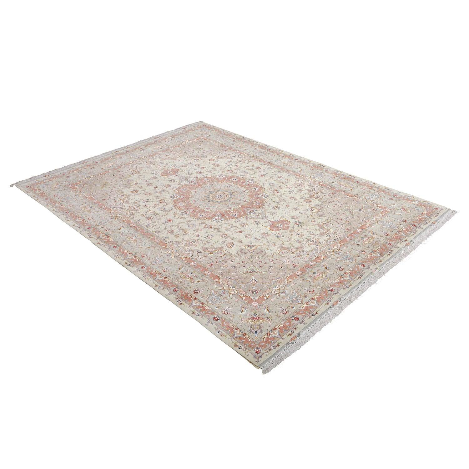 Persiano Tappeto New Persian Tabriz in lana e seta - Dimensioni: 13'4 X 9'10 in vendita