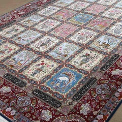 New Persian Tabriz Rug in Wool and Silk- Size: 15'11 X 10'7