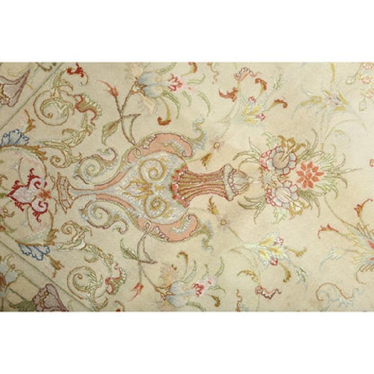 Annodato a mano Tappeto New Persian Tabriz in lana e seta - Dimensioni: 11'8 X 8'3 in vendita