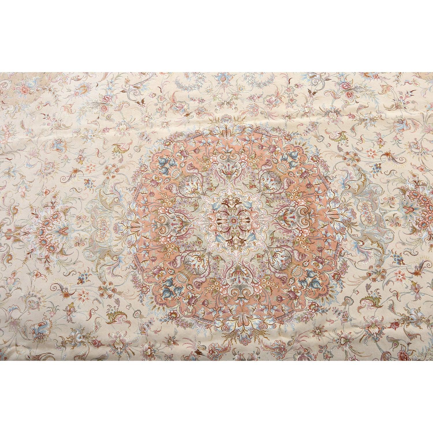 Perse Nouveau tapis persan Tabriz en laine et soie - Taille:16'7 X 11'5 en vente