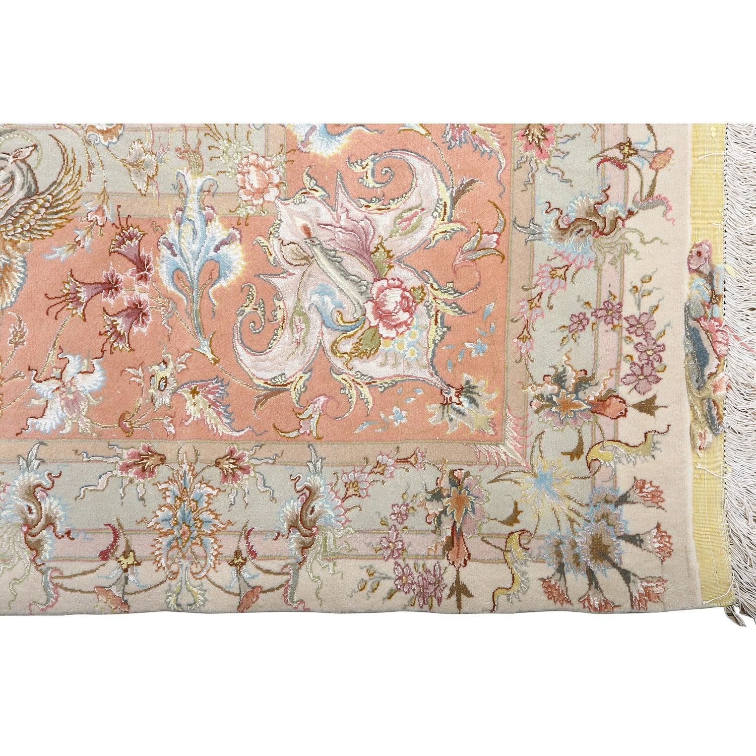 Noué à la main Nouveau tapis persan Tabriz en laine et soie - Taille:16'7 X 11'5 en vente