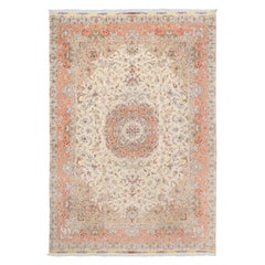 New Persian Tabriz Rug in Wool and Silk - Size:16'7 X 11'5
