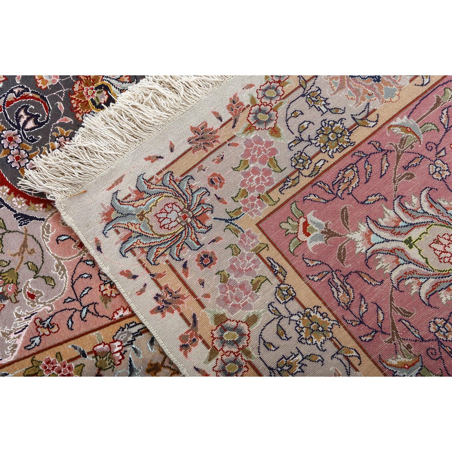 Annodato a mano Tappeto New Persian Tabriz in lana e seta - Dimensioni: 16'8 X 11'8 in vendita