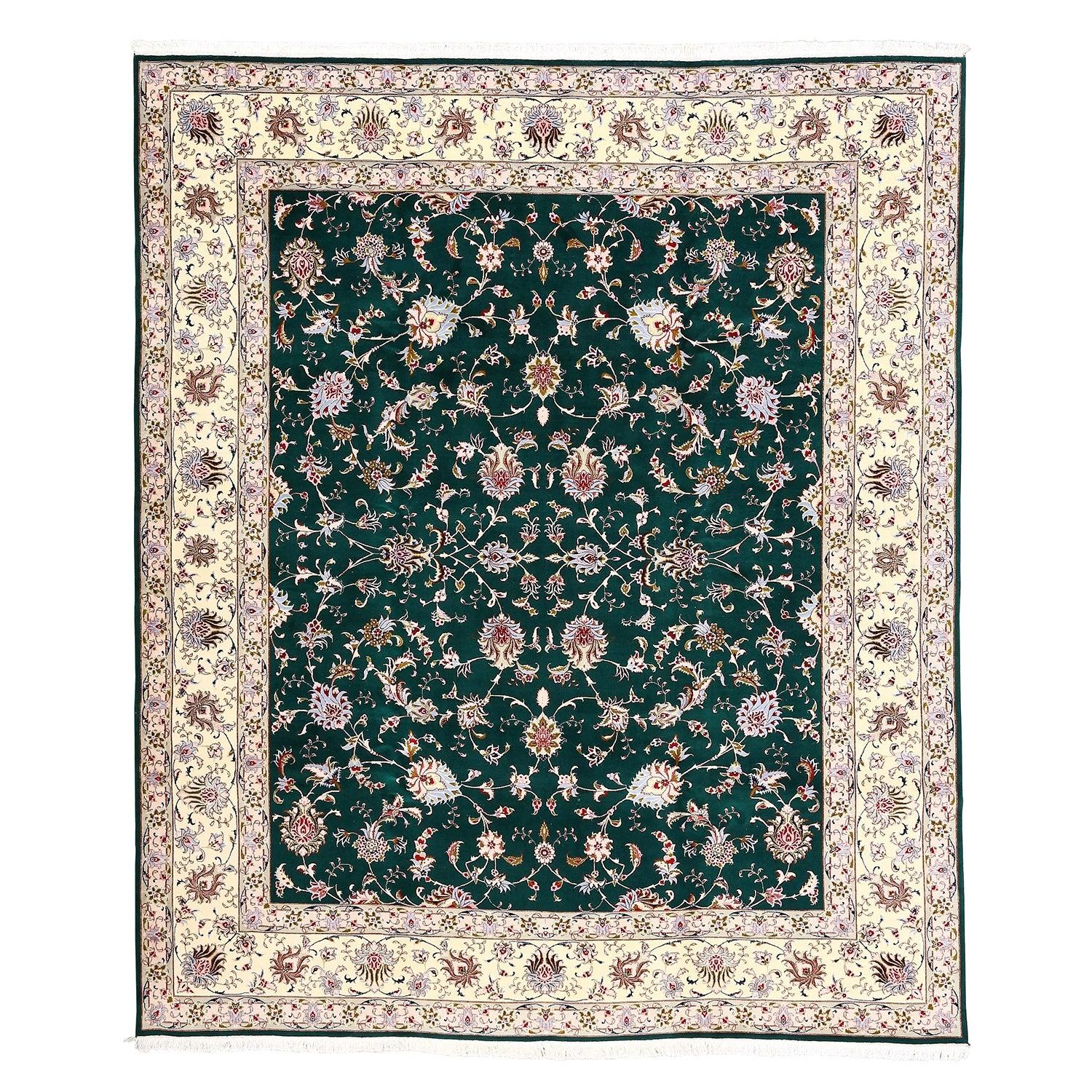 Tappeto New Persian Tabriz in lana, seta e cotone - Dimensioni: 9'10 X 8'3