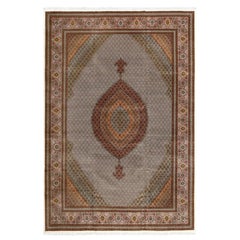 Nouveau tapis persan Tabriz en laine, soie et coton - Taille 16'10 X 11'7