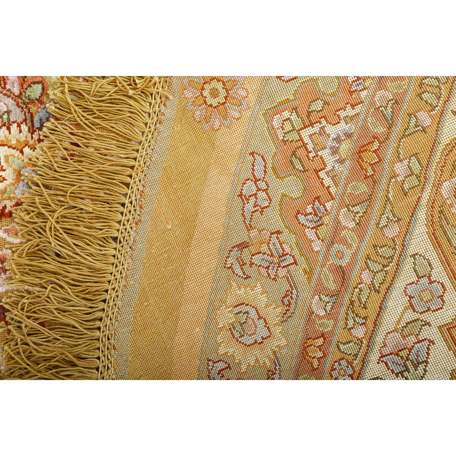 Annodato a mano Nuovo tappeto persiano Tabriz Souf in seta e fili dorati - Dimensioni: 13'4 X 9'7 in vendita
