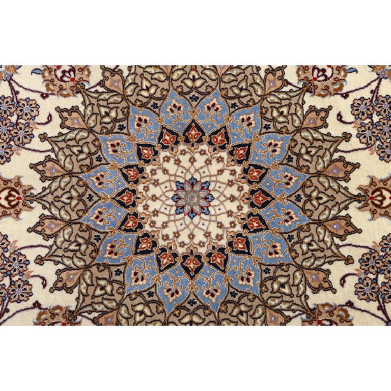 Annodato a mano Tappeto New Persian Tabriz Taghizadeh in kork e seta - Dimensioni: 9'11 X 6'7 in vendita