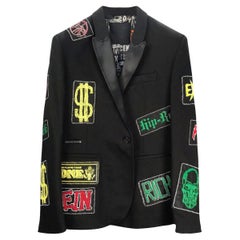 NEW PHILIPP PLEIN BLACK BLAZER JACKET FROM Celebrity closet 56 - 3XL