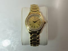 Nuevo Reloj Piaget Pulsera Oro Amarillo 18 Quilates Bisel Doble Fila Diamantes