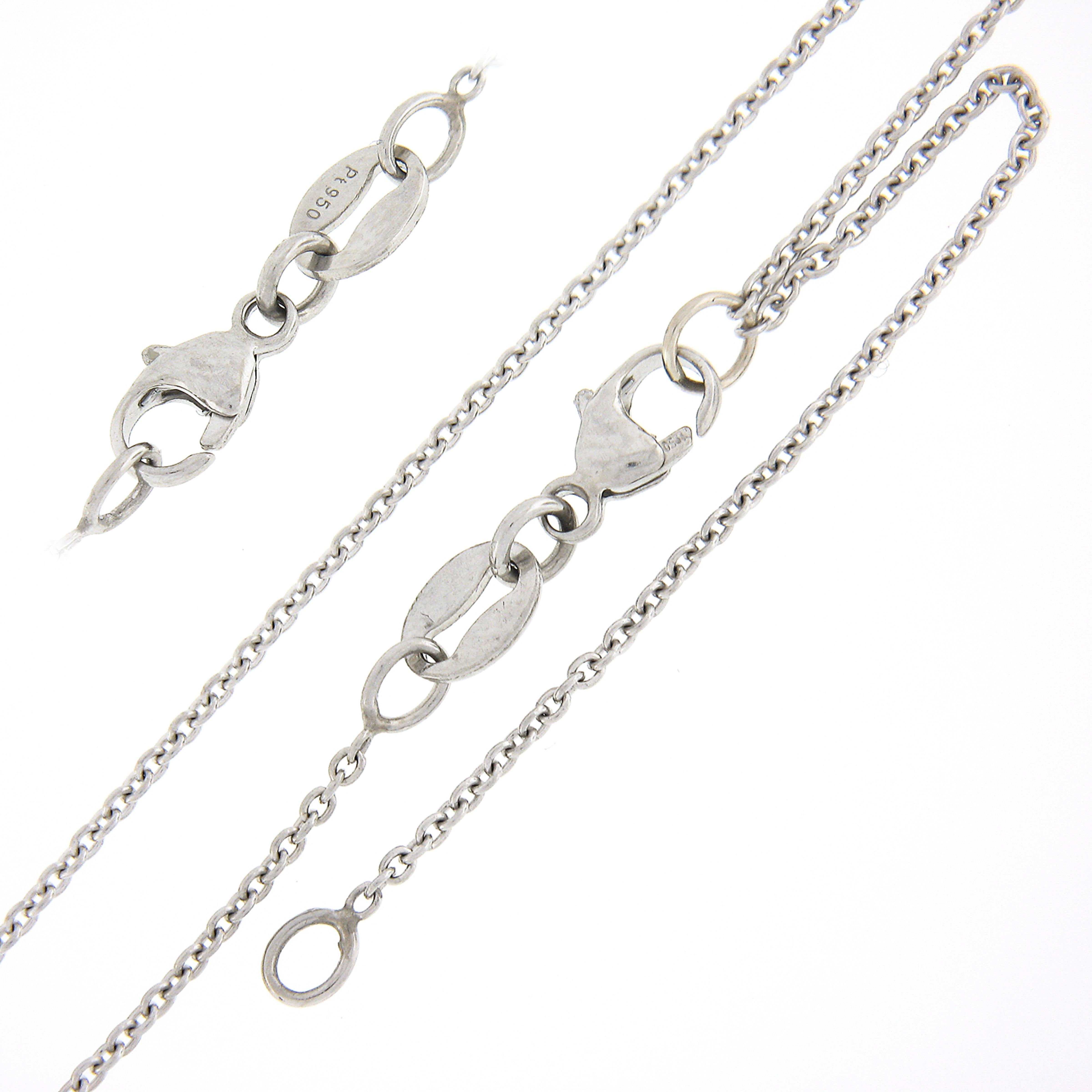 New Plat. Collier pendentif en or 18k GIA Tsavorite coussin Solitaire Diamant Halo en vente 2