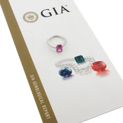 New Platinum & 14k Gold 3.61ct GIA No Heat Pink Sapphire Diamond Solitaire Ring