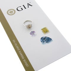 New Platinum & 14k Gold GIA Fancy Brown Diamond Flower Halo Engagement Ring
