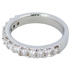 New Platinum  1.50ct Diamonds half Eternity Ring Anniversary Wedding Pinky
