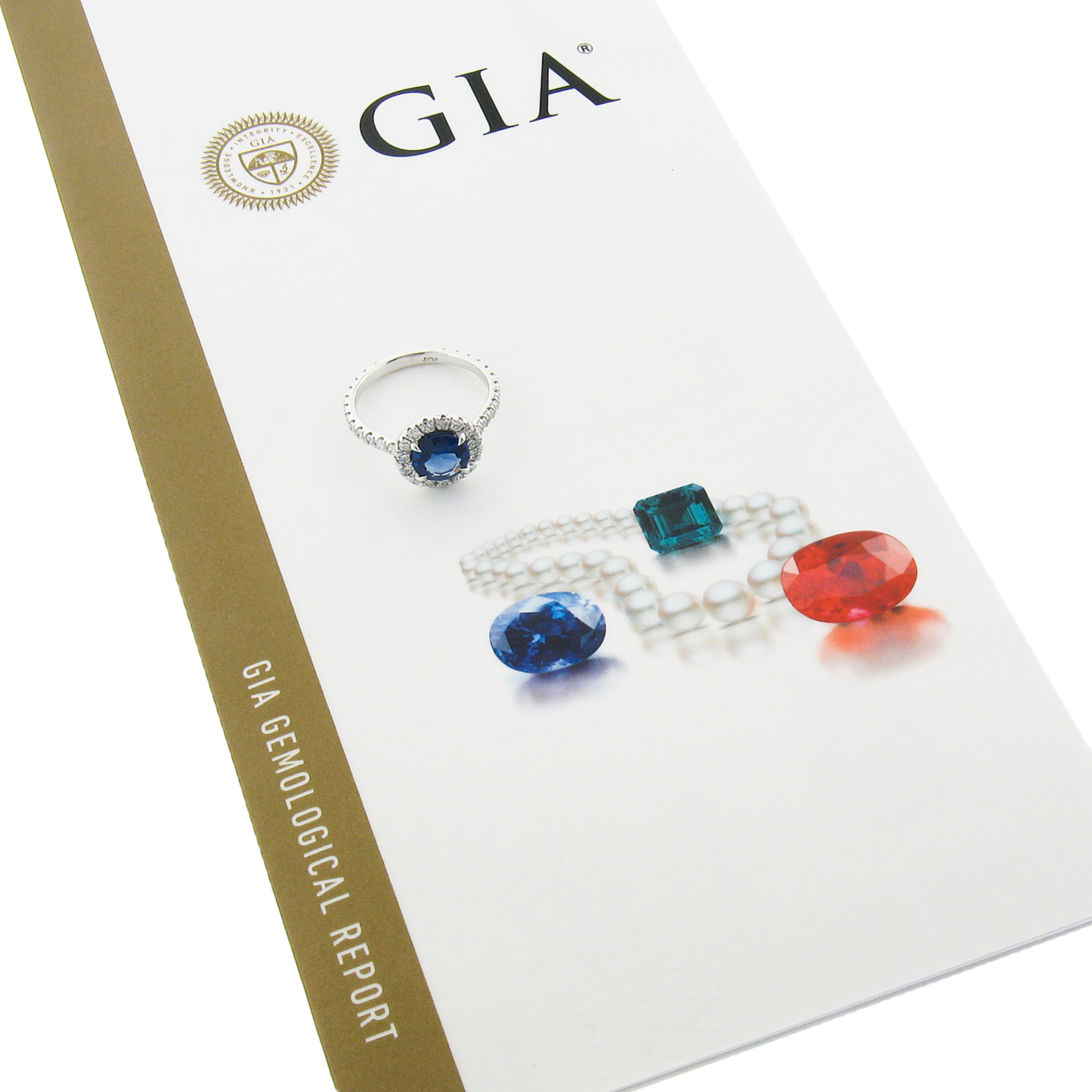 New Platinum 2.21ctw GIA Ceylon Round Blue Sapphire Brilliant Diamond Halo Ring For Sale 5