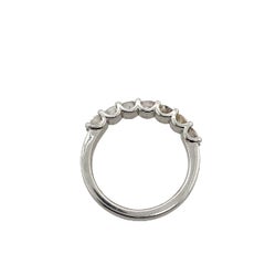 Platinum 7 Stone Eternity Band Ring, Set With 1.03ct of Round Diamonds