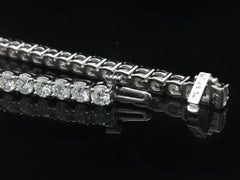 New Platinum 8.80ctw Fiery F VS2 Round Brilliant Diamond Line Tennis Bracelet