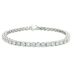 Nuevo Platino 8.80ctw Fiery F VS2 Diamante Redondo Brillante Línea Pulsera de Tenis