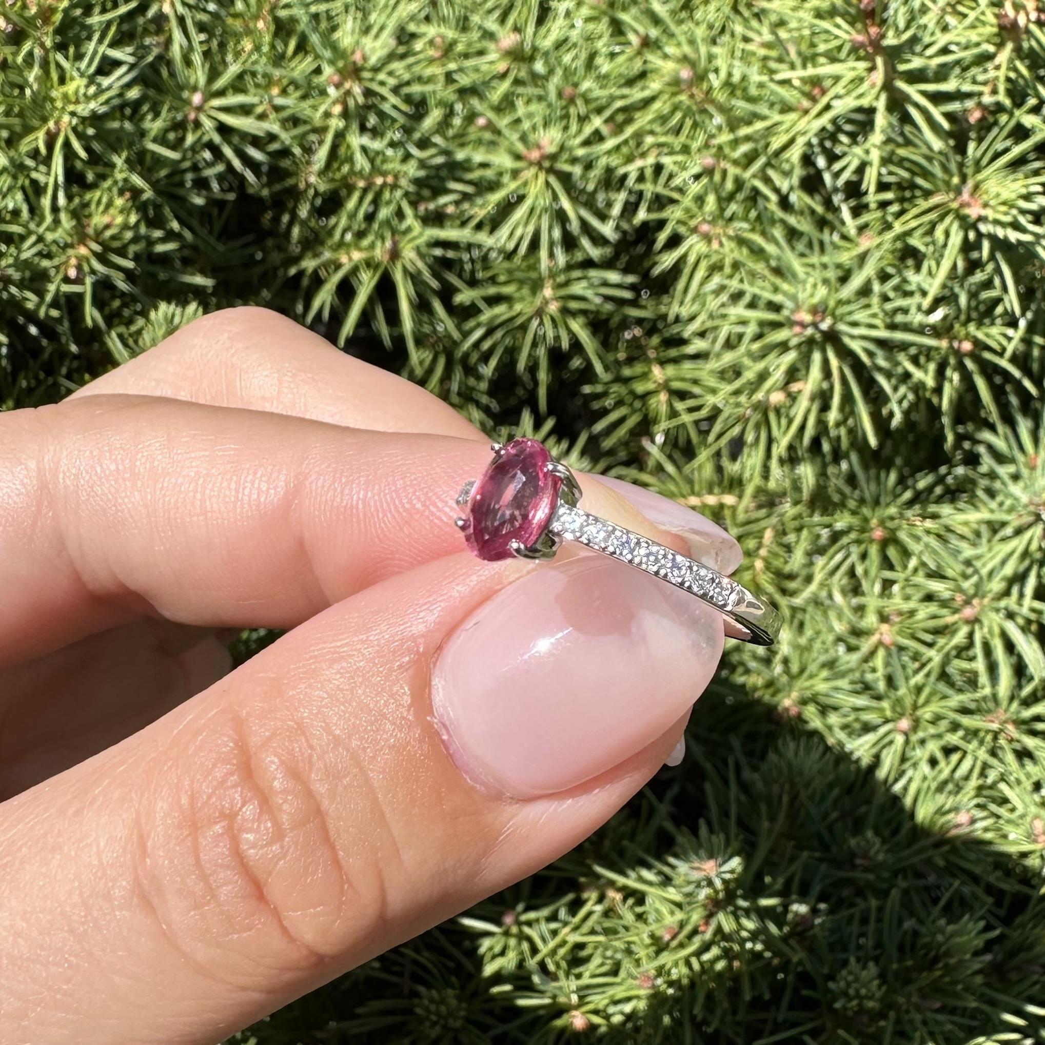 New Platinum GIA 1.14ctw Pink Sapphire Diamond Shoulders Engagement Promise Ring im Angebot 10