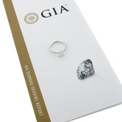 NEW Platinum GIA 1.54ctw Elongated Radiant Cut Diamond Solitaire Engagement Ring