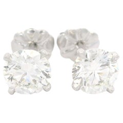 Nuevo Pendientes de Platino GIA 1.60ctw Redondo Corte Ideal Triple Excelente Diamante
