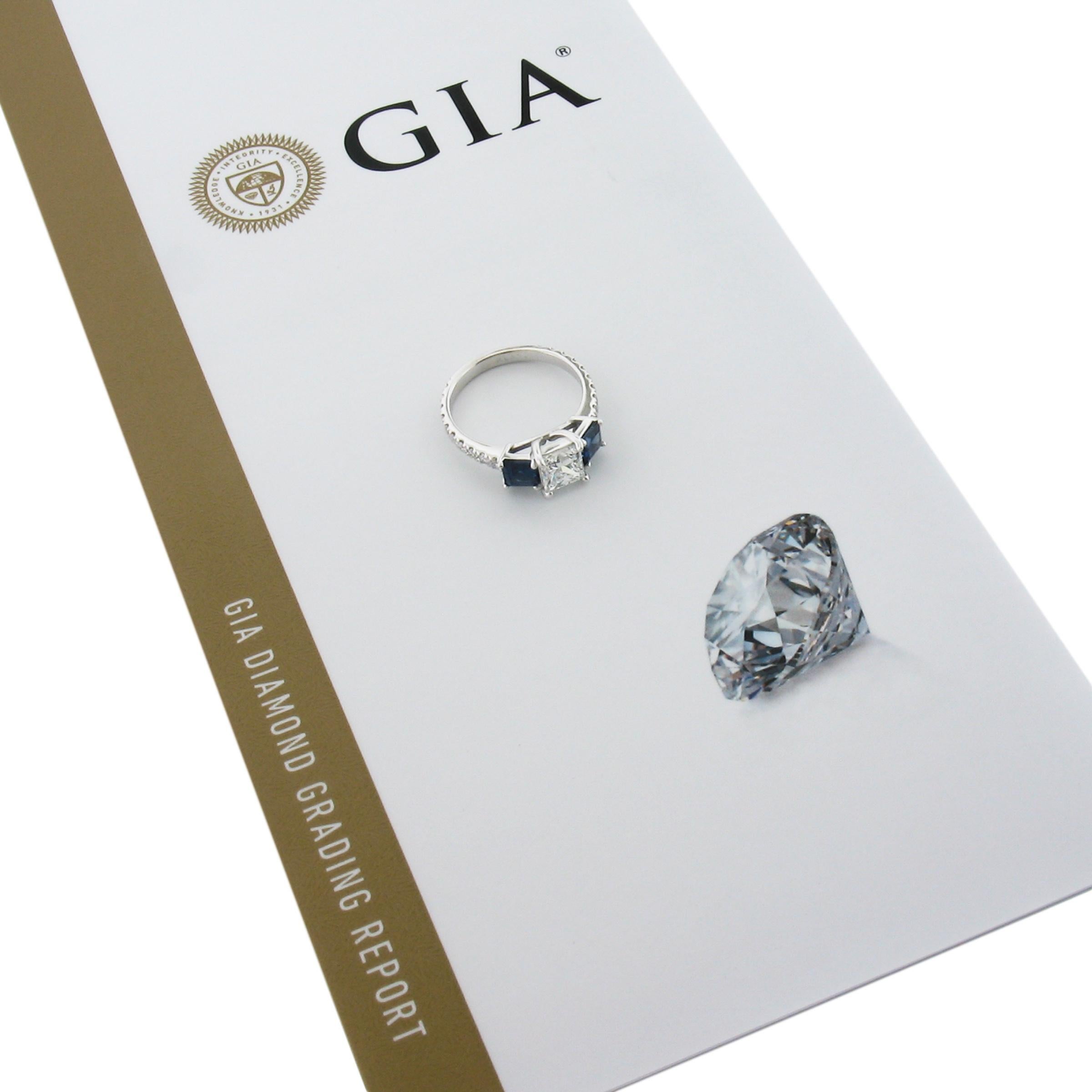 --Stone(s):--
(1) Natural Genuine Diamond - Princess Cut - Prong Set - F Color - VS1 Clarity - 1.18ct (exact, certified)
** See Certification Details Below for Complete Info **
(20) Natural Genuine Diamonds - Round Brilliant Cut - Pave Set - G/H