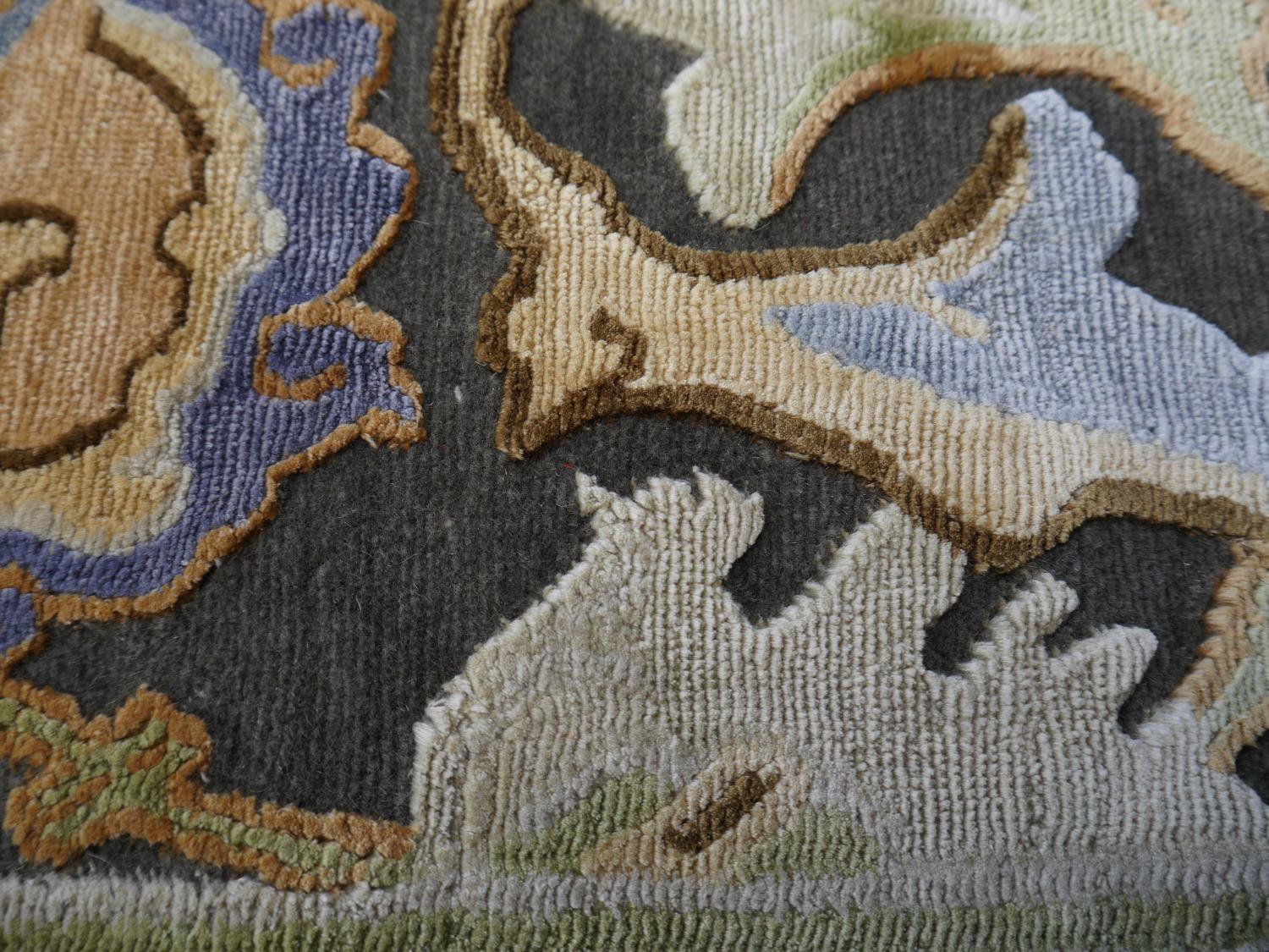 Tapis polonaise ancien design Isfahan en soie et laine, tailles sur mesure en vente 8