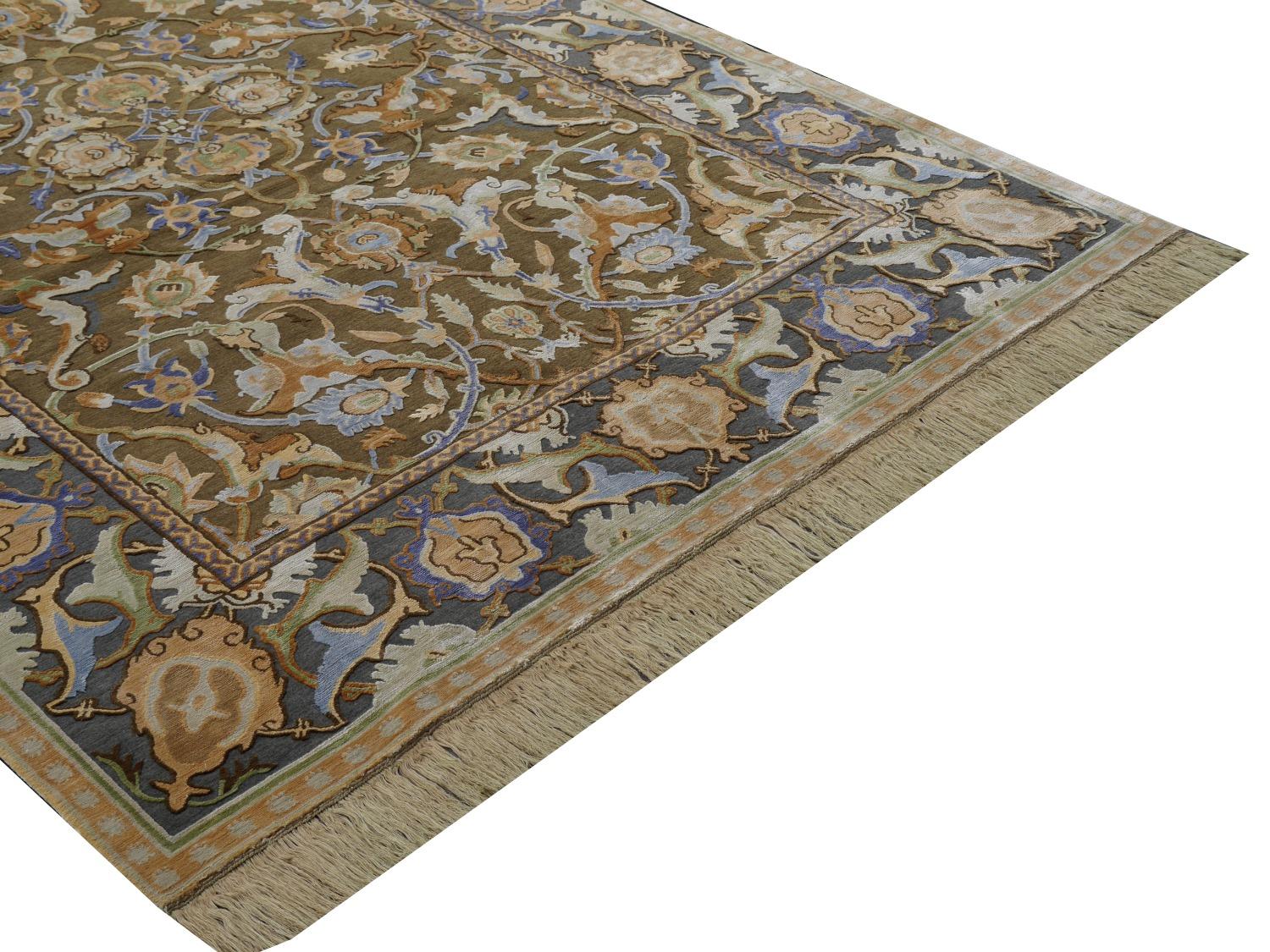 A beautiful new and made to order Polonaise carpet, hand knotted using finest Chinese mulberry silk and Tibetan Highland Wool. 

The design features typical elements of the Persian Safavid period in late 17th century, when the original rug was hand