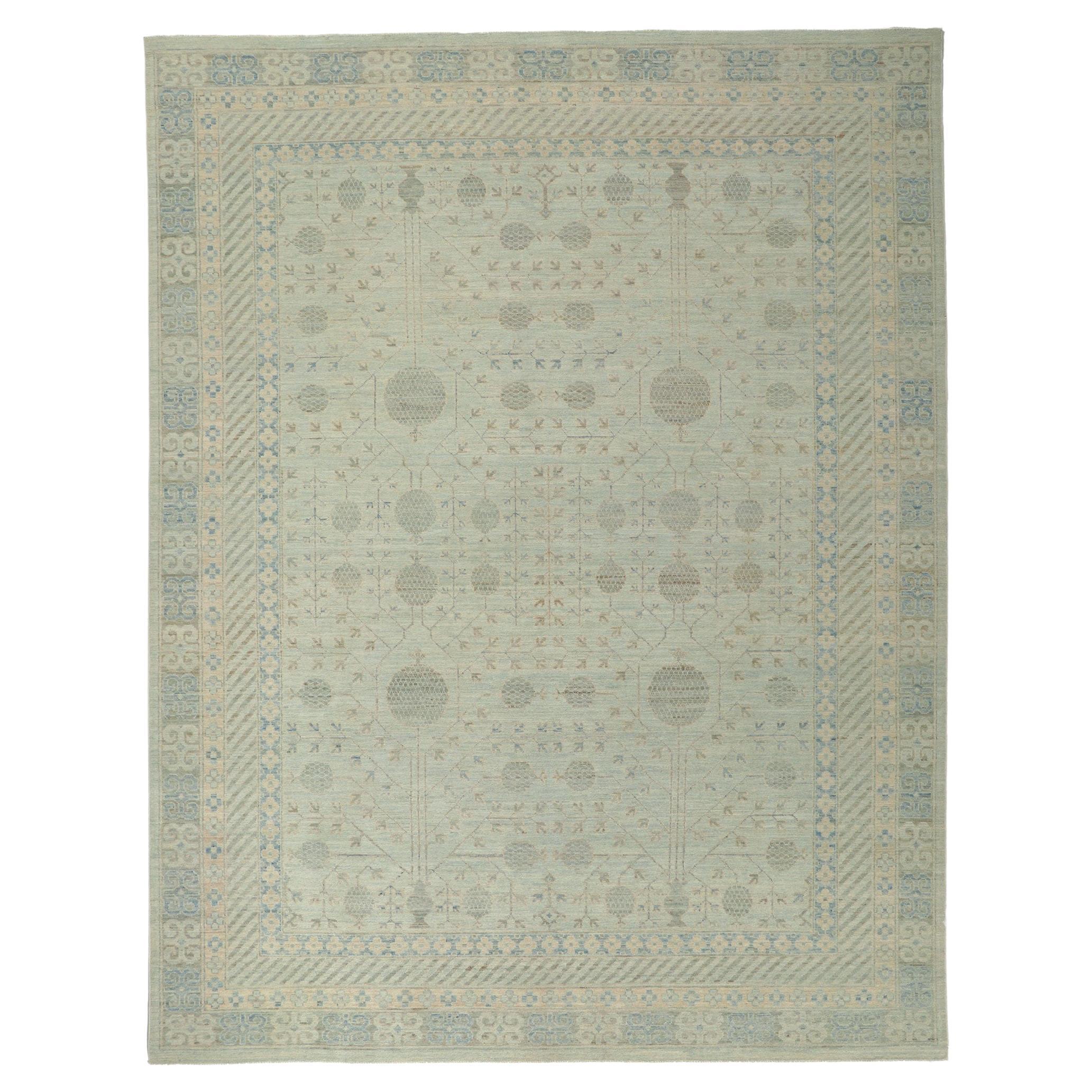 New Contemporary Transitional Khotan Rug with Colonial Revival Style ...
