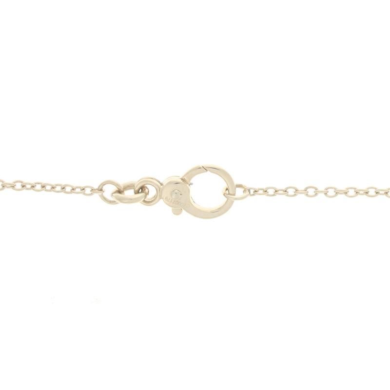 NEW Pomellato Champagne Brown Diamond Bow Necklace Yellow Gold 18k .25ctw Adjust en vente 1