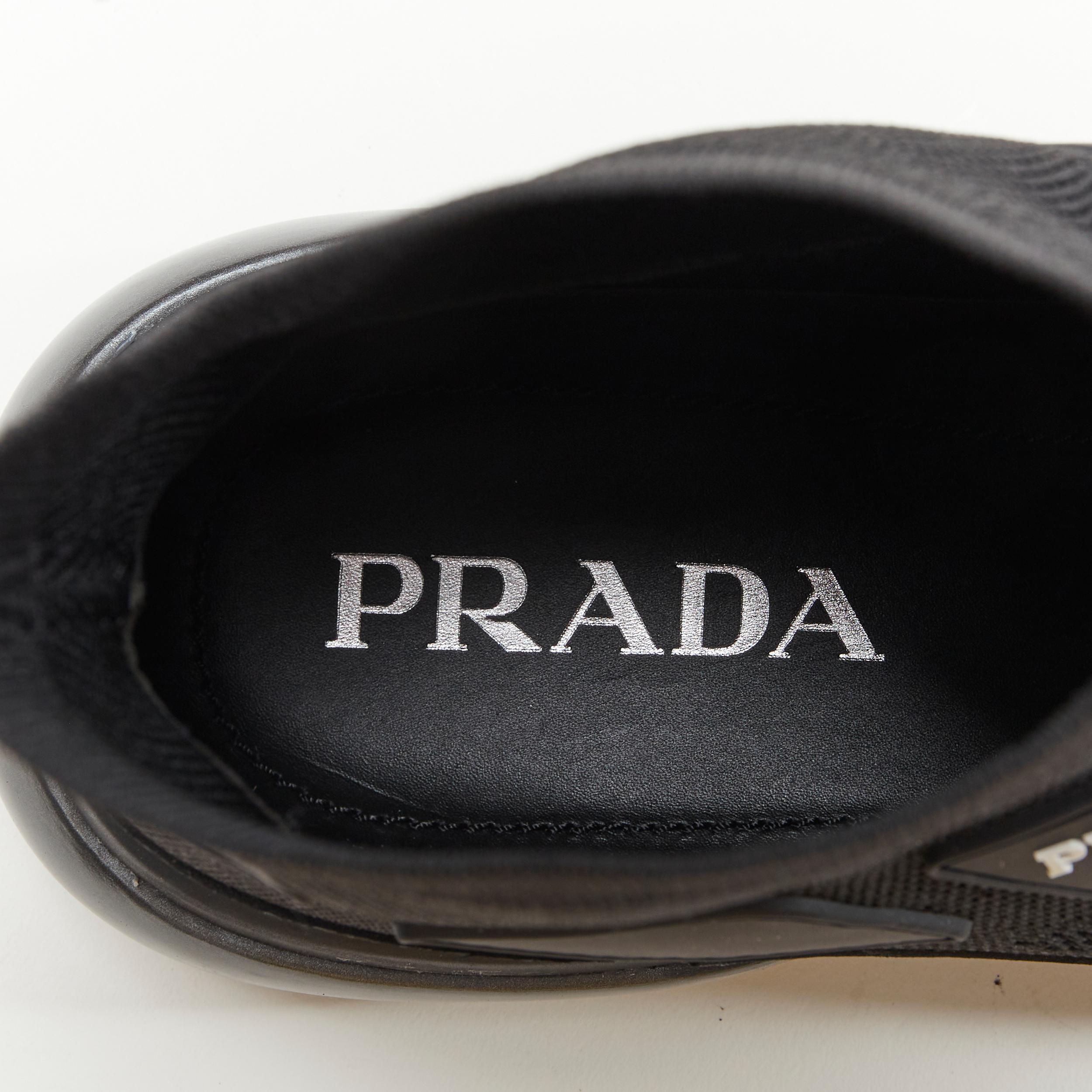 new PRADA 2017 Cloudbust black knit high top metal midsole sneaker UK7.5 EU41.5 4