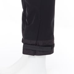 new PRADA 2018 black sportswear logo cuff hem track pants trousers IT48 M