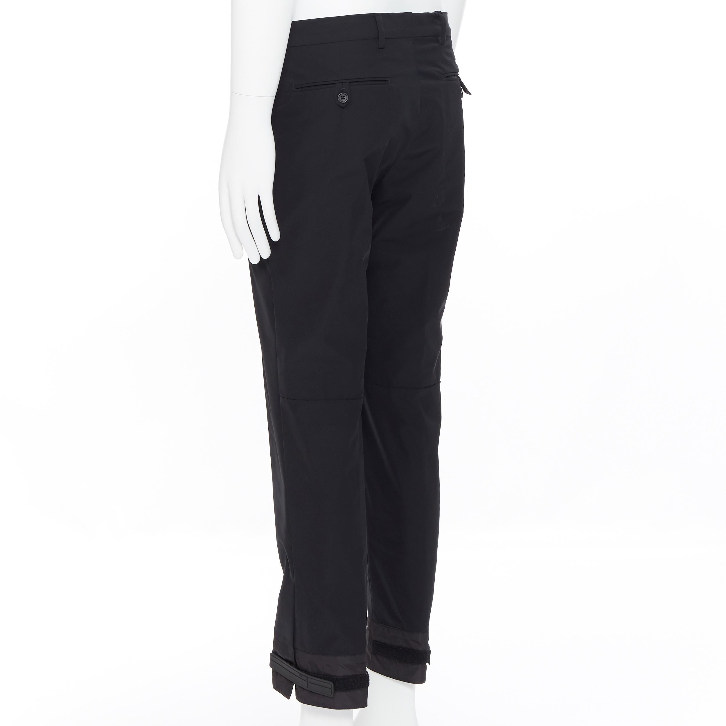new PRADA 2018 black sportswear logo cuff hem track pants trousers IT48 M In New Condition In Hong Kong, NT