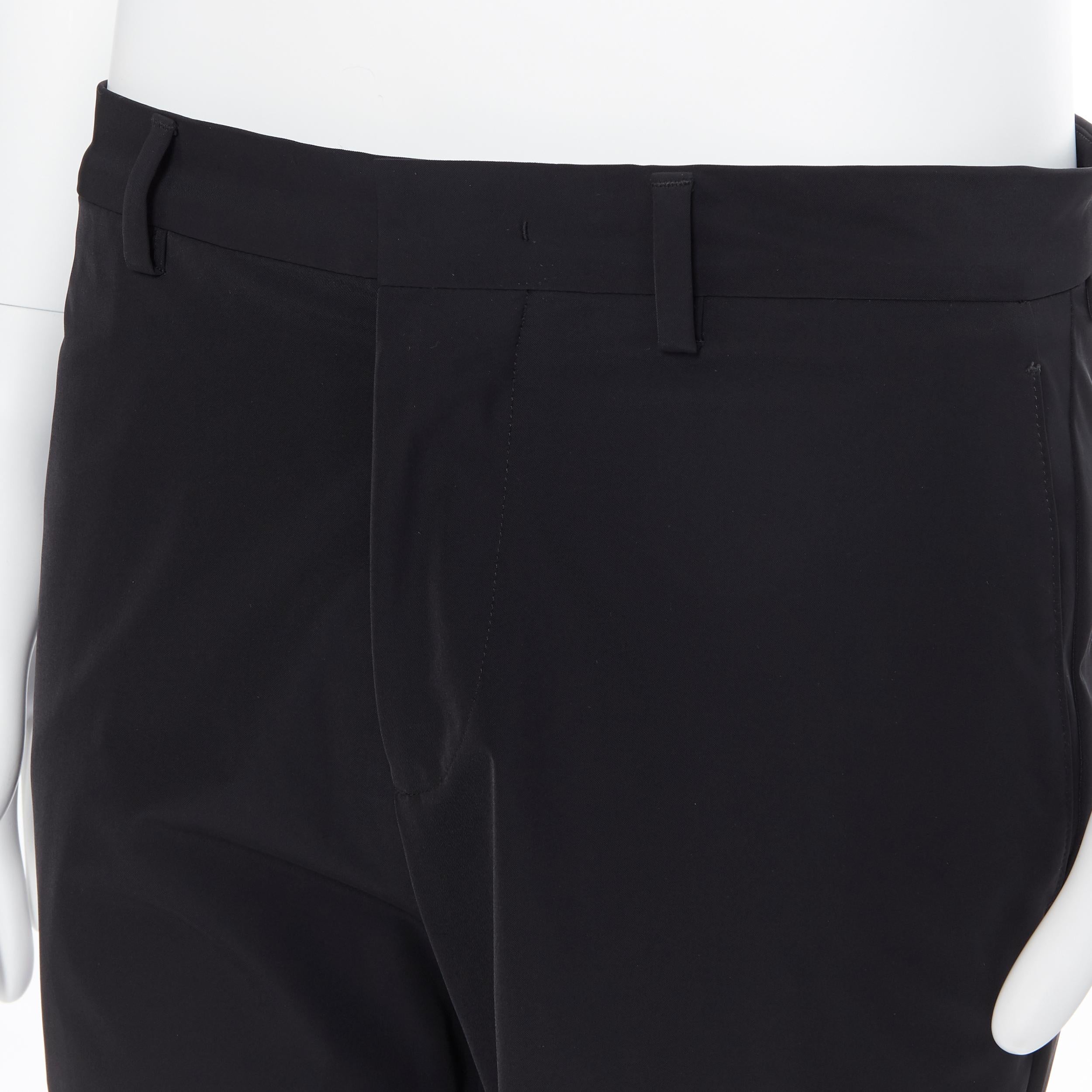 Men's new PRADA 2018 black sportswear logo cuff hem track pants trousers IT48 M