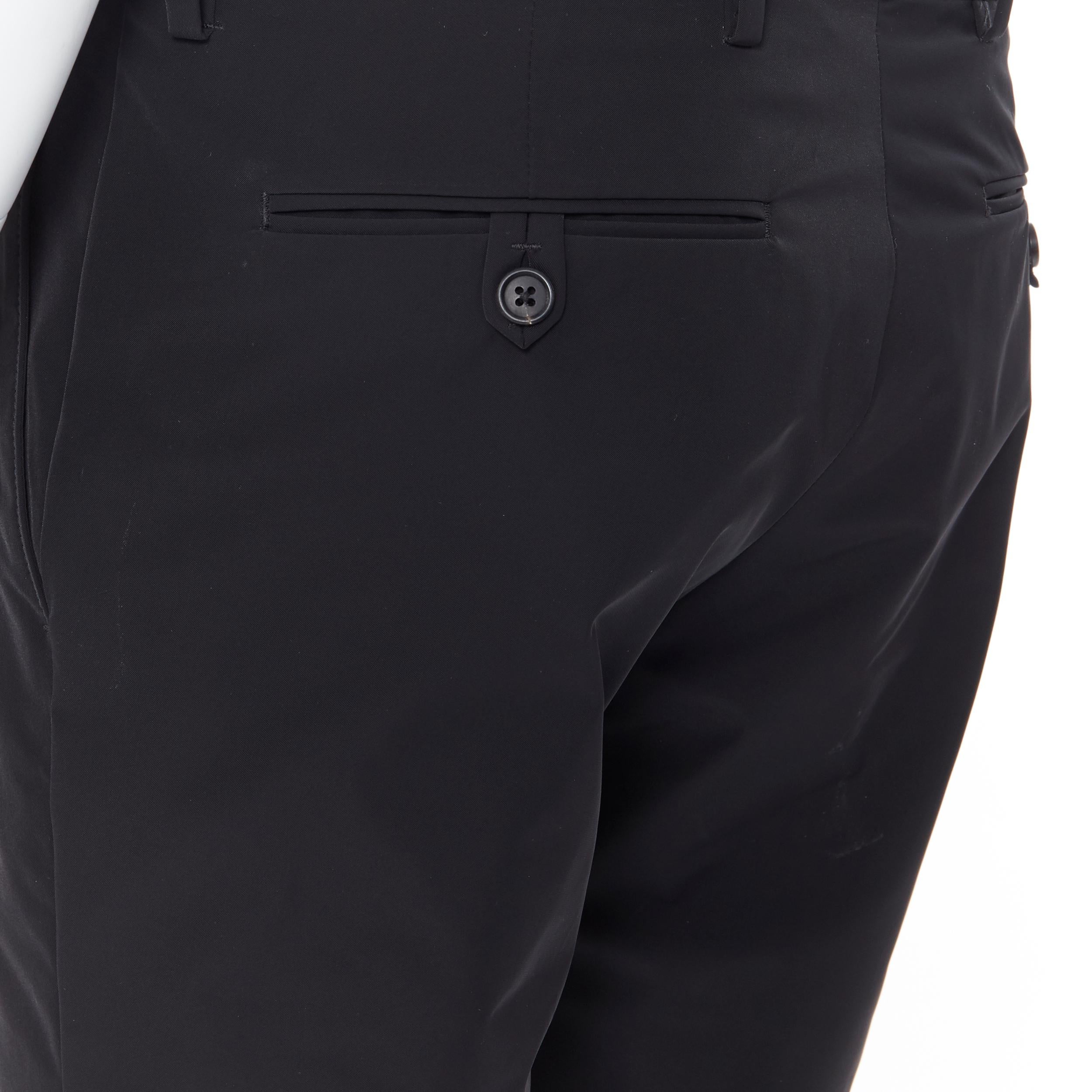 new PRADA 2018 black sportswear logo cuff hem track pants trousers IT48 M 1