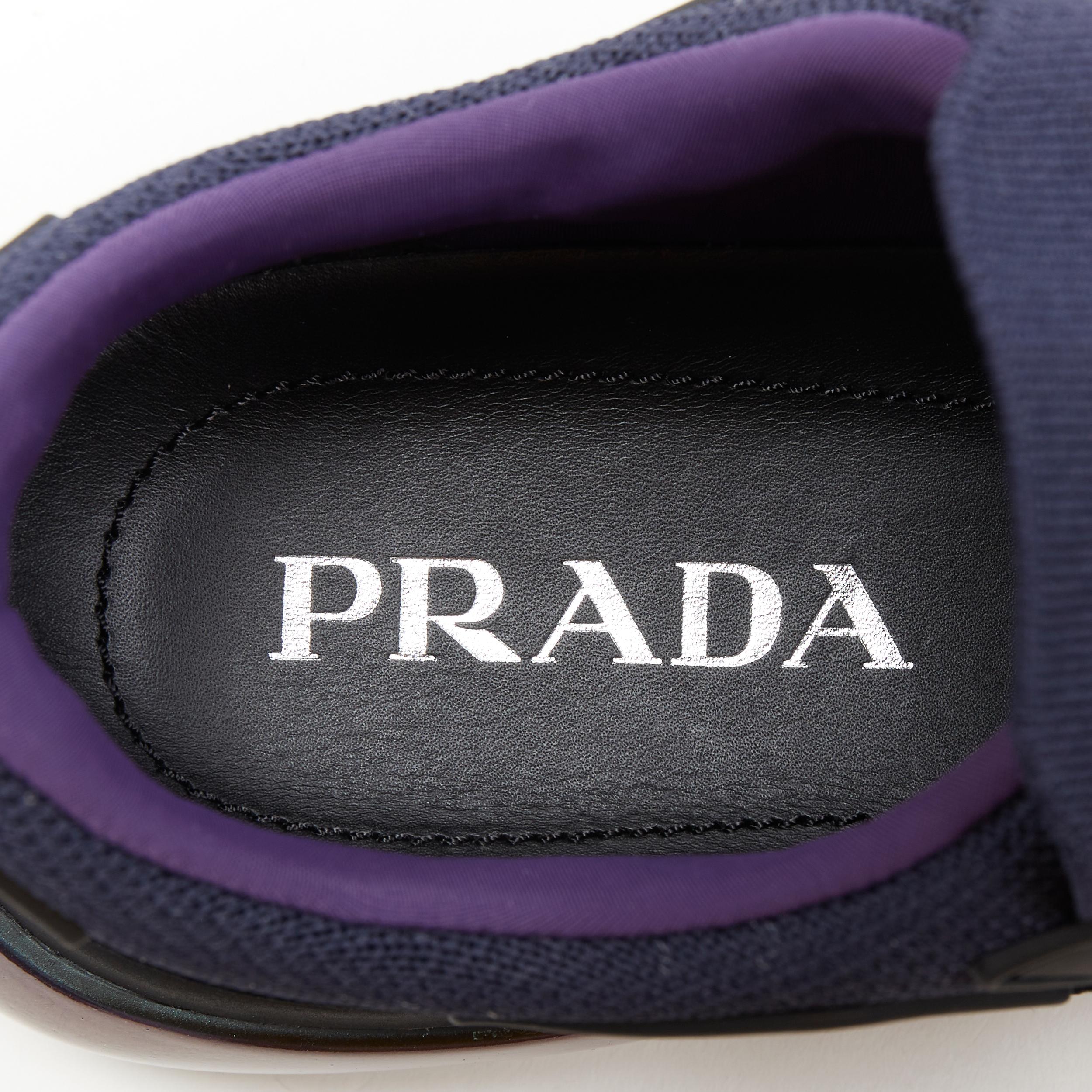 new PRADA 2018 Cloudbust iridescent navy blue rubber low sneaker UK8.5 EU41.5 4